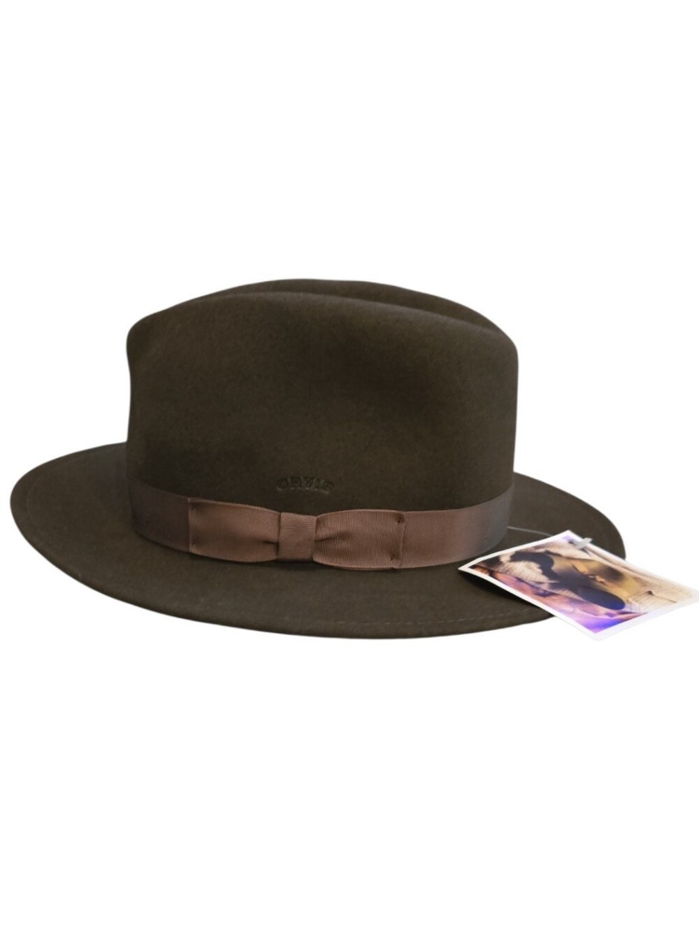 VINTAGE NWT Orvil Lite Felt Crushable Wool Felt Brown Water Repellent Fidora/Hat